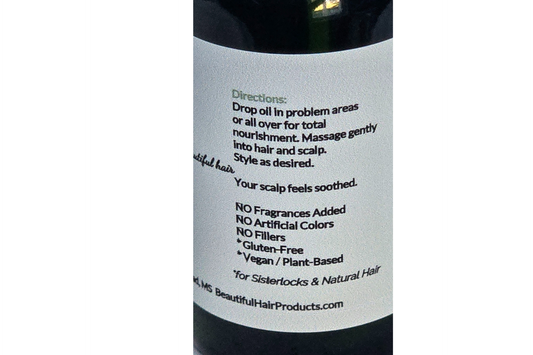Green-Gold Avocado Hair Oil for Sisterlocks and natural hair by Beautiful Hair Products