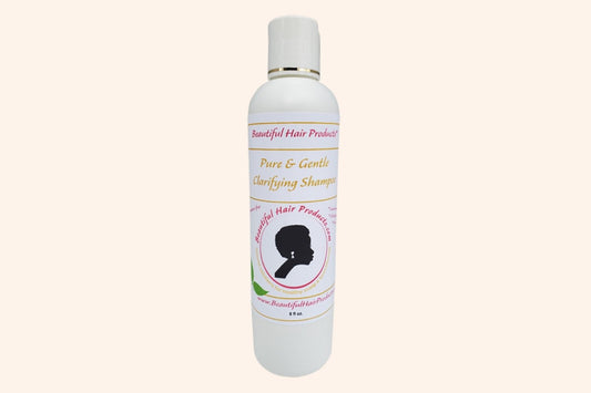 Lavender Clarifying & Hydrating Shampoo bottle, 8oz sulfate-free with purple and cream label for high porosity hair