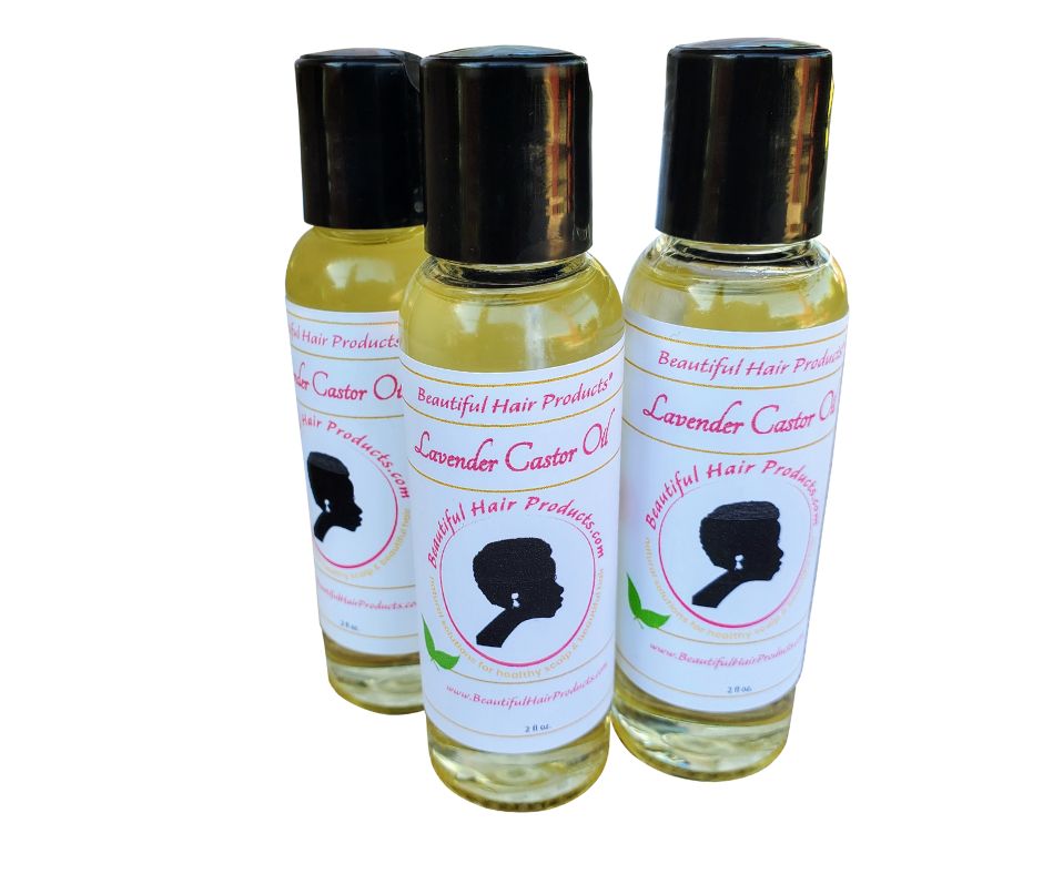 hair oil - lavender castor oil -2 oz.  pack of 3