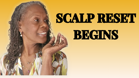 Smiling mid-age Black woman with Sisterlocks representing the Scalp First Reset: clean, hydrate, heal, grow