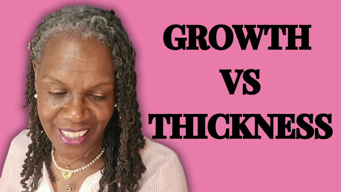 Mid-aged Black woman with Sisterlocks representing growth, density, and healthy hair habits for fuller-looking Sisterlocks