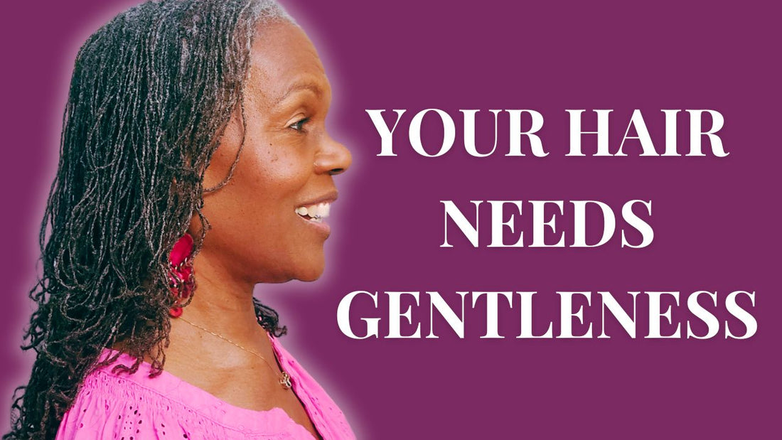 Rene Michelle Floyd with Sisterlocks standing peacefully in nature, representing gentle care for high porosity hair.