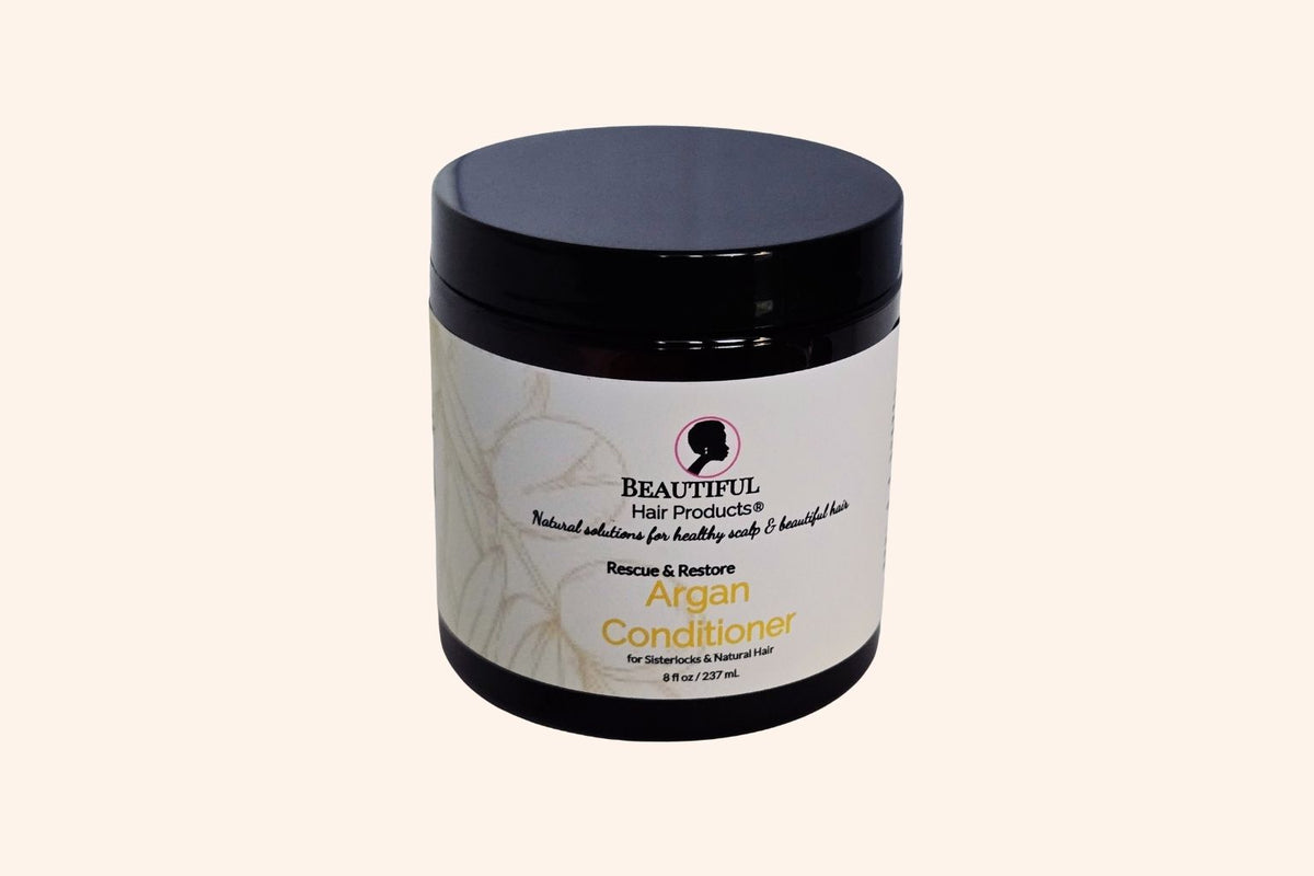 Argan Rescue and Restore Conditioner for Sisterlocks and medium porosity hair by Beautiful Hair Products