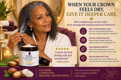 Beautiful Hair Products Argan Conditioner brand story and handcrafted product information