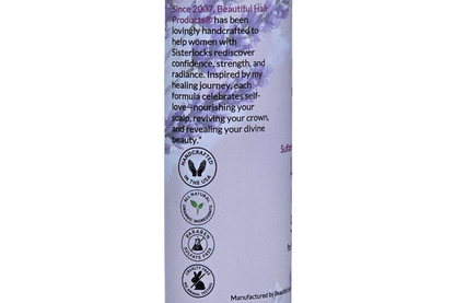 Beautiful Hair Products Lavender Shampoo brand story and handcrafted Sisterlocks hair care information