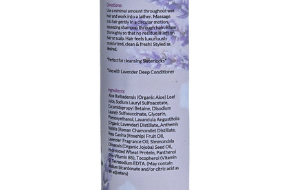 Lavender Clarifying & Hydrating Shampoo directions and ingredients for Sisterlocks and high porosity hair