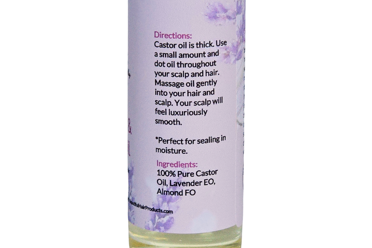 Lavender and Castor Oil directions and ingredients for Sisterlocks and high porosity hair