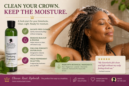 Peppermint Clarifying Shampoo for Sisterlocks & Low Porosity Hair