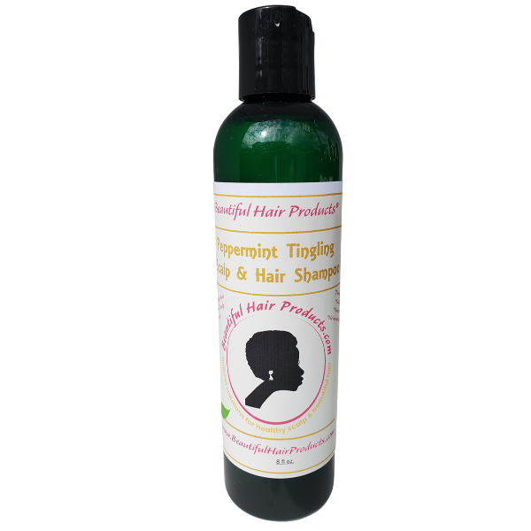 Single Peppermint Clarifying Shampoo bottle, 8oz sulfate-free formula for low porosity hair and Sisterlocks
