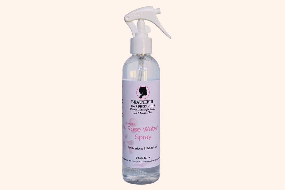 Beautiful Hair Products Rose Water Hydrating Spray for Sisterlocks and medium-porosity hair.