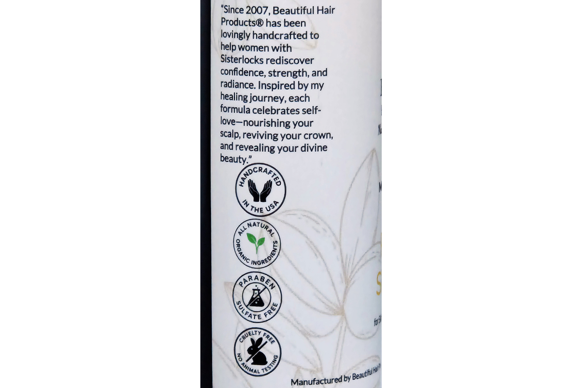 Argan Moisture Protect Shampoo for Sisterlocks & Medium Porosity Hair