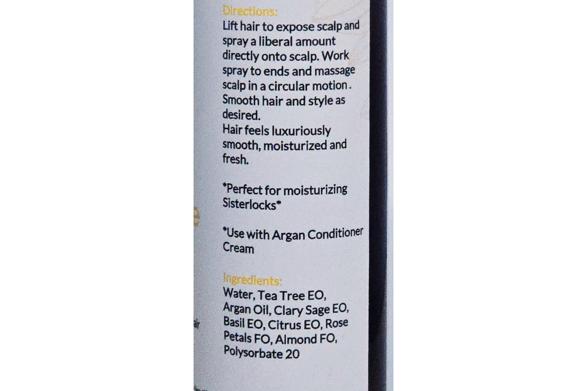 Argan Shine Revival Moisture Mist for Sisterlocks & Medium Porosity Hair