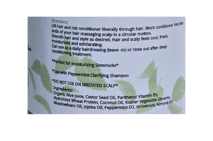 Peppermint Deep Conditioning Cream for Sisterlocks & Low Porosity Hair
