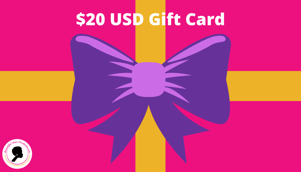 Beautiful Hair Products gift cards with elegant design in gold and pink brand colors