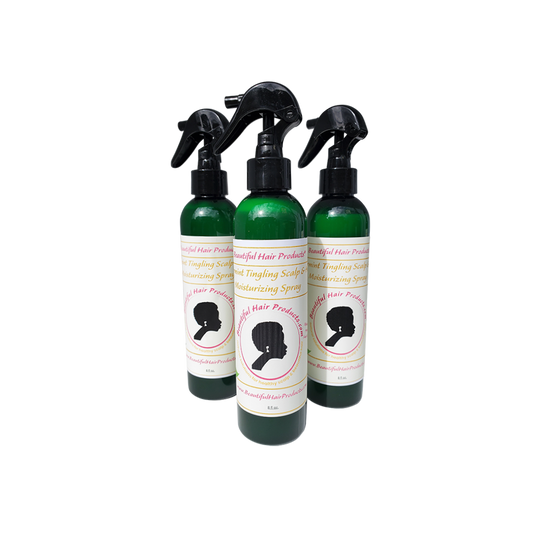 Three bottles of Peppermint Daily Cooling Mist for Sisterlocks, 8oz spray bundle pack