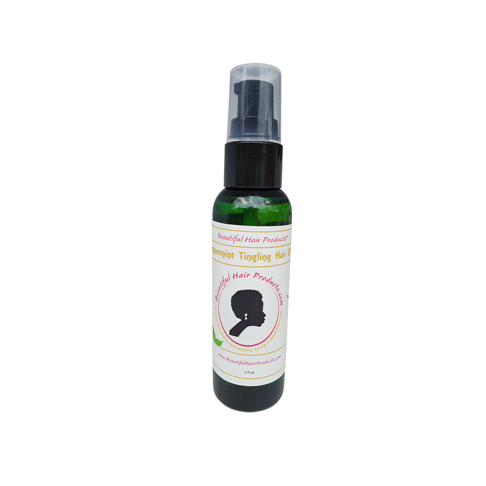 Single Peppermint Hair Growth Oil bottle, 2oz scalp stimulation treatment for Sisterlocks
